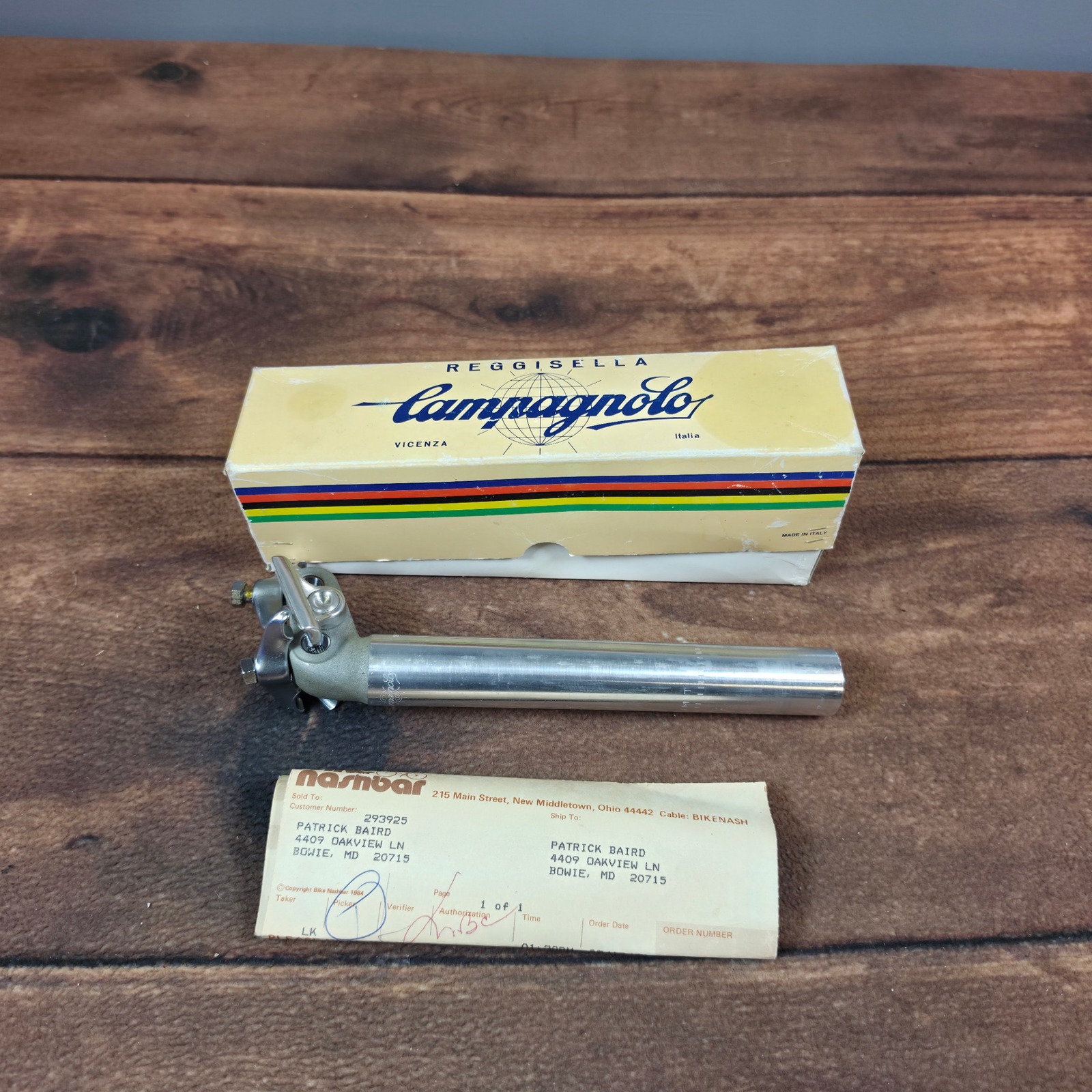 Campagnolo Seatpost Road 27.2 Silver Good Vintage Italian Reggisella Boxed